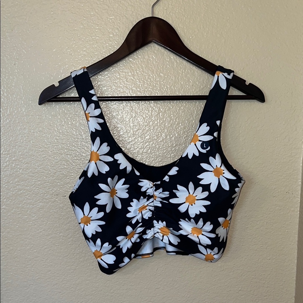 Gilly Hicks Black Daisy Sports Bra